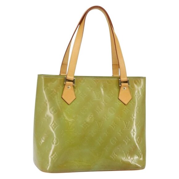 LOUIS VUITTON Monogram Vernis Houston Hand Bag Baby Blue M91005 LV Auth hk3138 - Picture 1 of 16